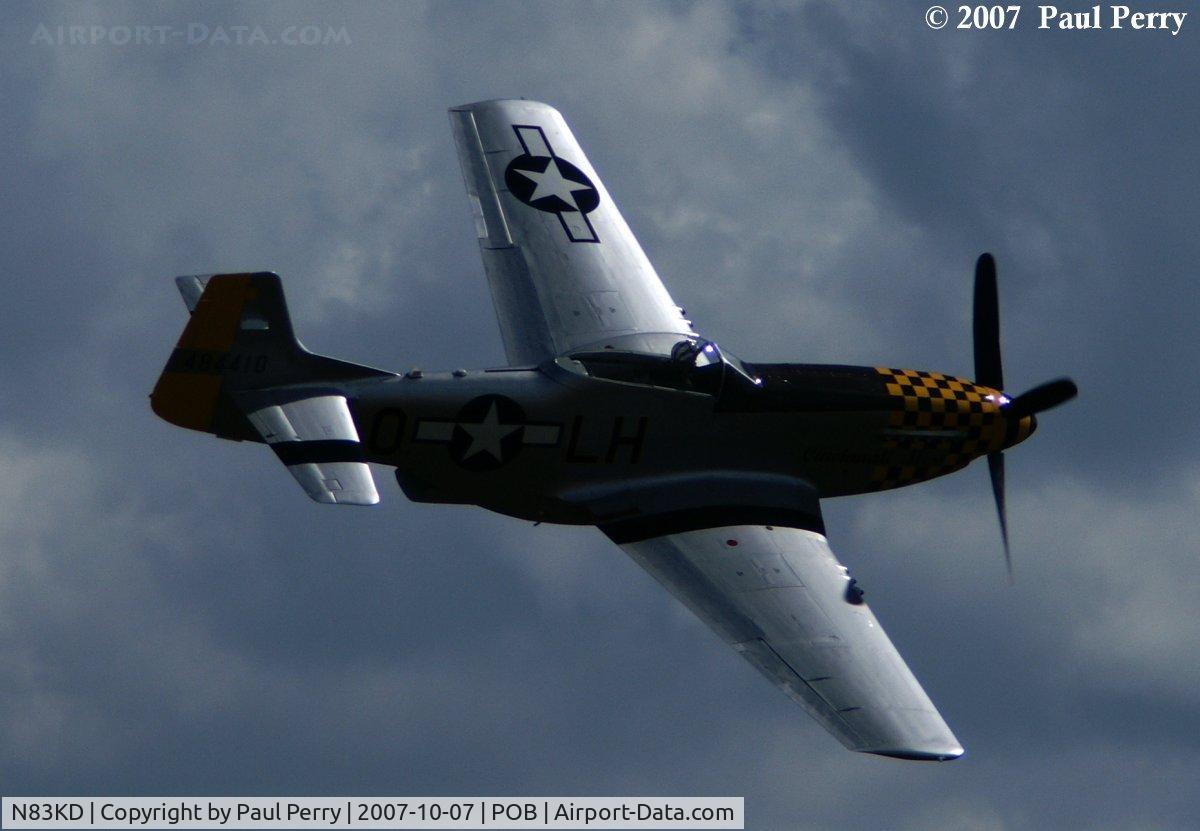 N83KD, 1944 North American F-51D Mustang C/N 44-84410, Cincinattie Miss pulling out of the circuit, her last pass