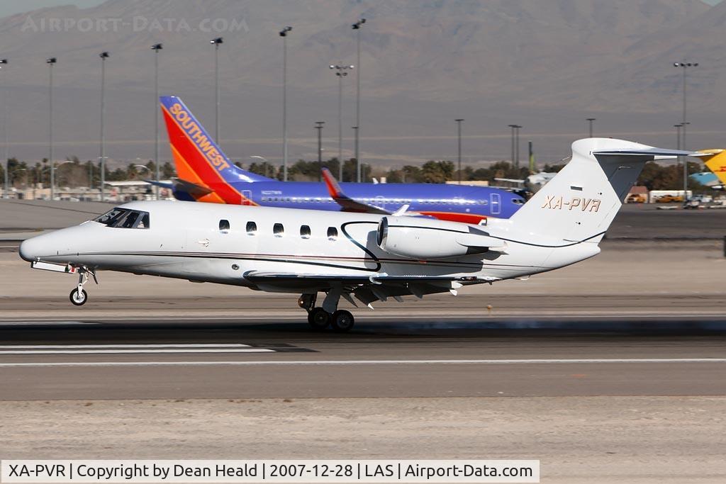XA-PVR, 1985 Cessna 650 Citation III C/N 650-0076, 1985 Cessna 650 Citation III XA-PVR (formerly N424LB) landing on RWY 25L after a short flight from San Diego Brown Field Municipal (KSDM).