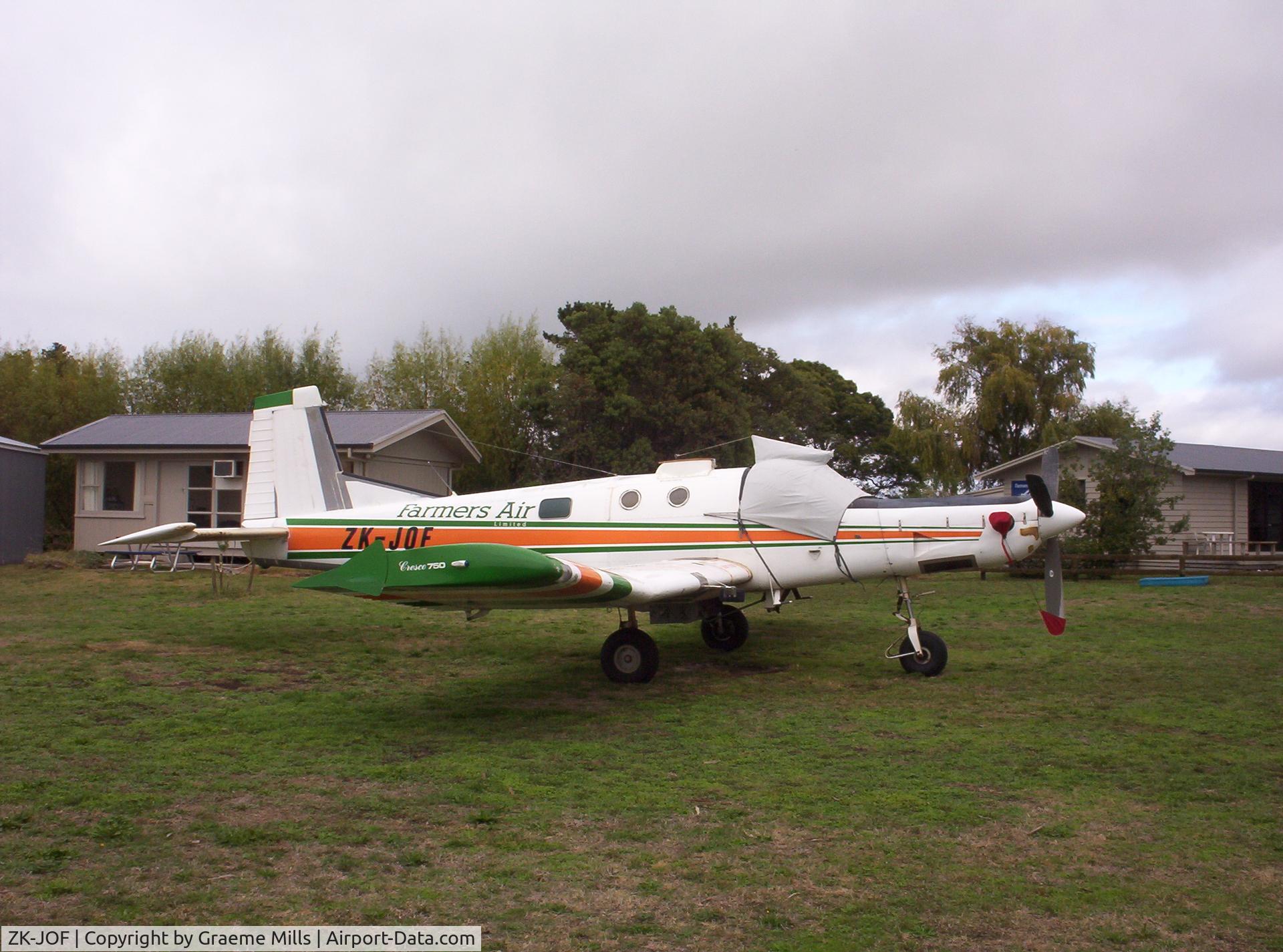 ZK-JOF, Pacific Aerospace Cresco 08-600 C/N 032, At Farmers Air Gisborne N.Z.