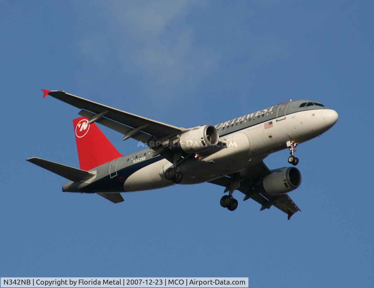 N342NB, 2002 Airbus A319-114 C/N 1746, Northwest