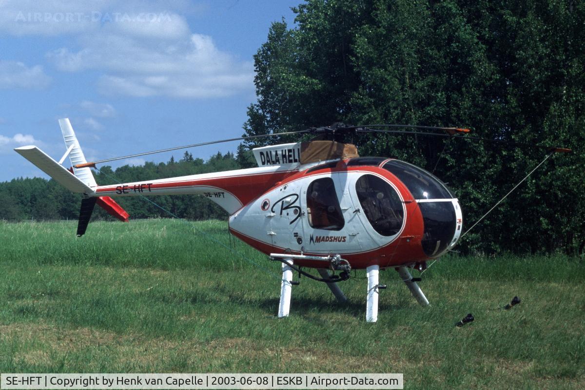 SE-HFT, 1975 Hughes 369HS C/N 150692S, Hughes 369HS at Barkarby airfield, Stockholm, Sweden