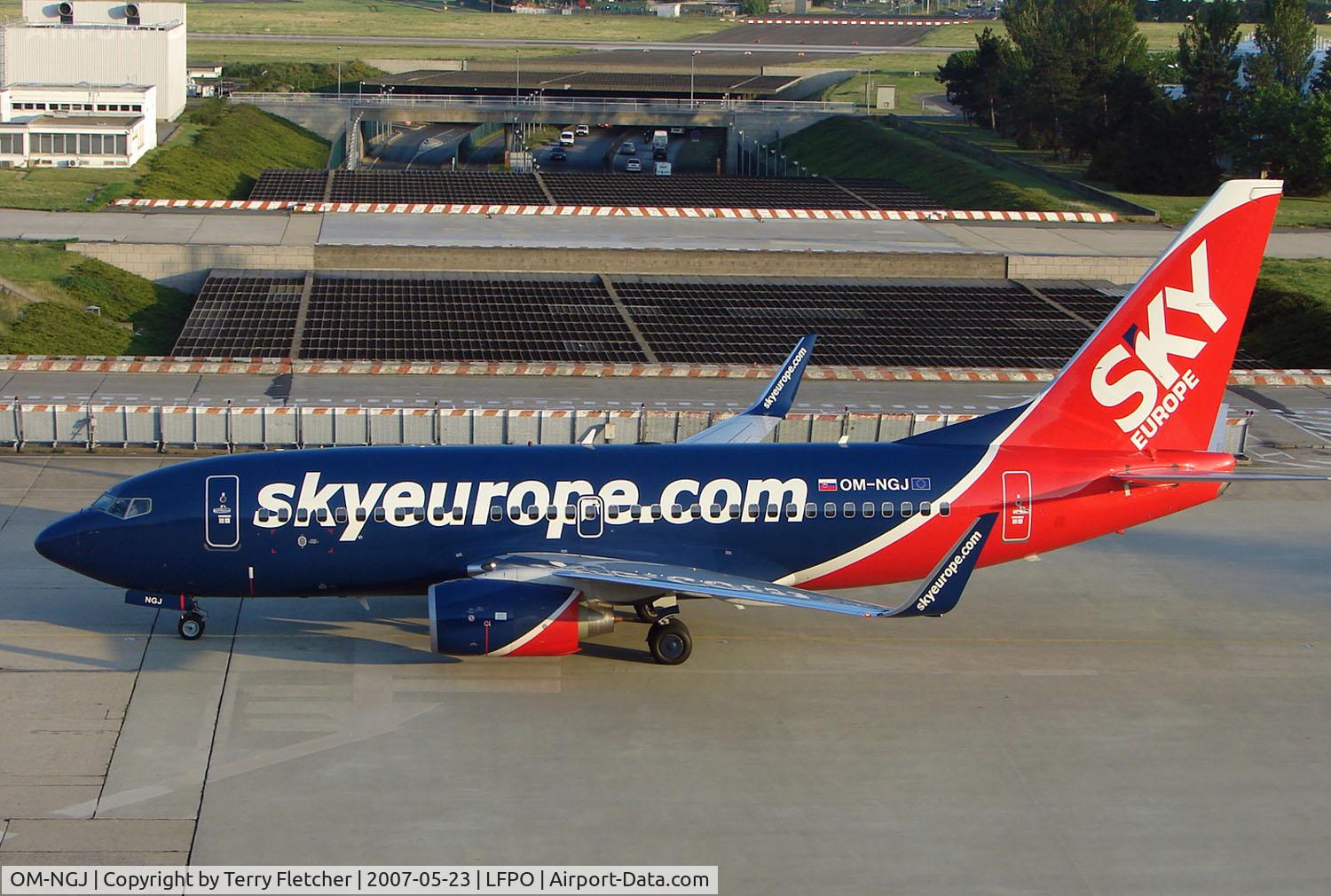 OM-NGJ, 2007 Boeing 737-76N C/N 34755, Sky Europe B737 at Paris Orly in May 2007