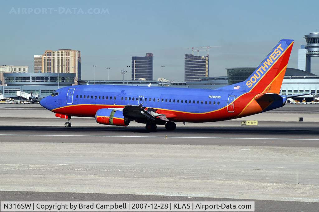 N316SW, 1986 Boeing 737-3H4 C/N 23338, Southwest Airlines / 1986 Boeing 737-3H4