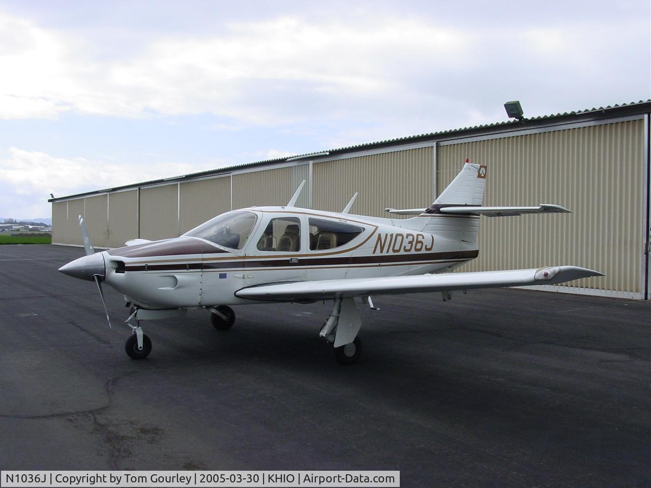 N1036J, 1973 Aero Commander 112 C/N 36, Commander 112 hangared at Hillsboro, OR