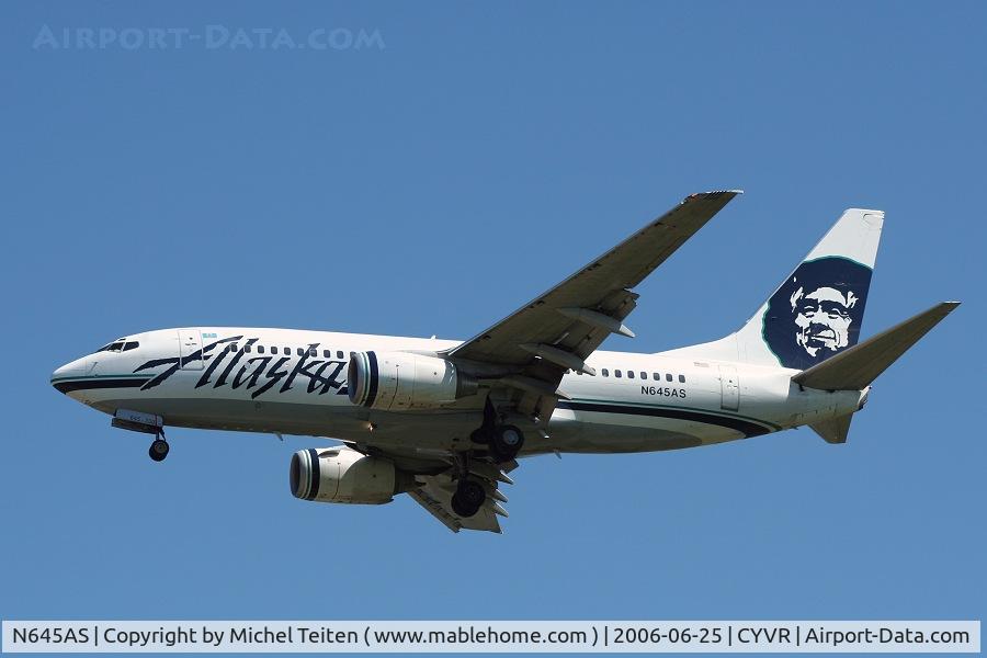 N645AS, 2003 Boeing 737-790 C/N 33011, Alaska Airlines