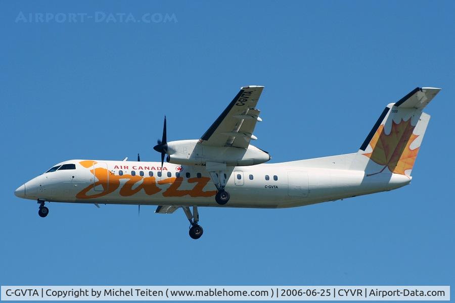 C-GVTA, 1989 De Havilland Canada DHC-8-301 Dash 8 C/N 190, Air Canada Jazz in final approach