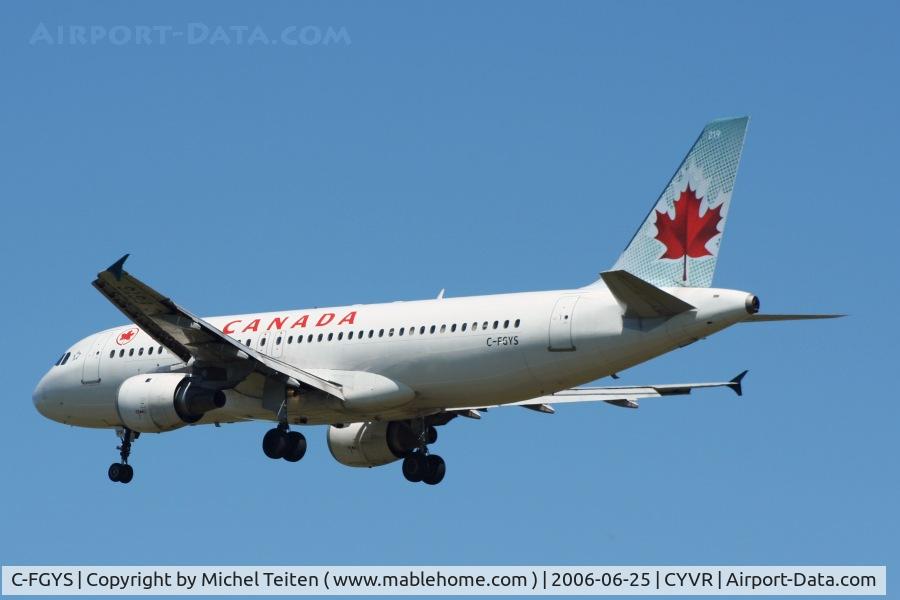 C-FGYS, 1991 Airbus A320-211 C/N 255, Air Canada in final approach