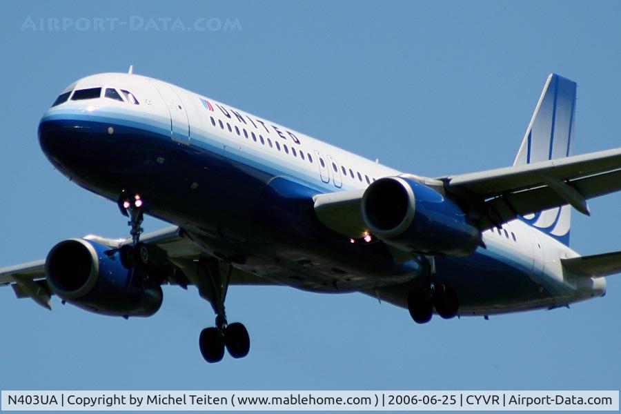N403UA, 1993 Airbus A320-232 C/N 442, Nice colors for this United Airlines Airbus