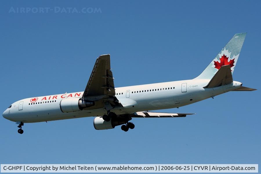 C-GHPF, 1993 Boeing 767-3Y0/ER C/N 26206, Air Canada