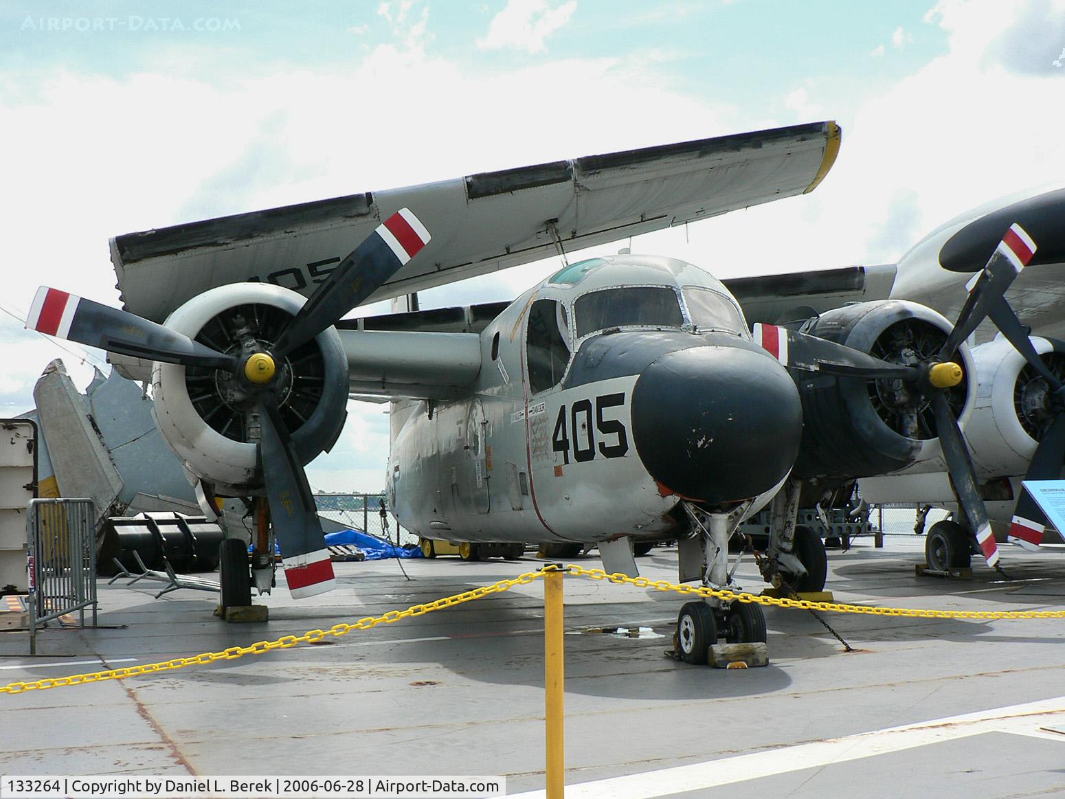 133264, Grumman TS-2A Tracker C/N 235, This Grumman Tracker has found a home aboard the USS Intrepid, alongside a Tracer cousin.
