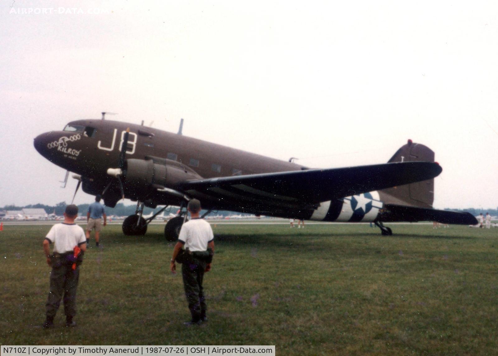 N710Z, 1944 Douglas DC3C C/N 32914, Oshkosh 1987