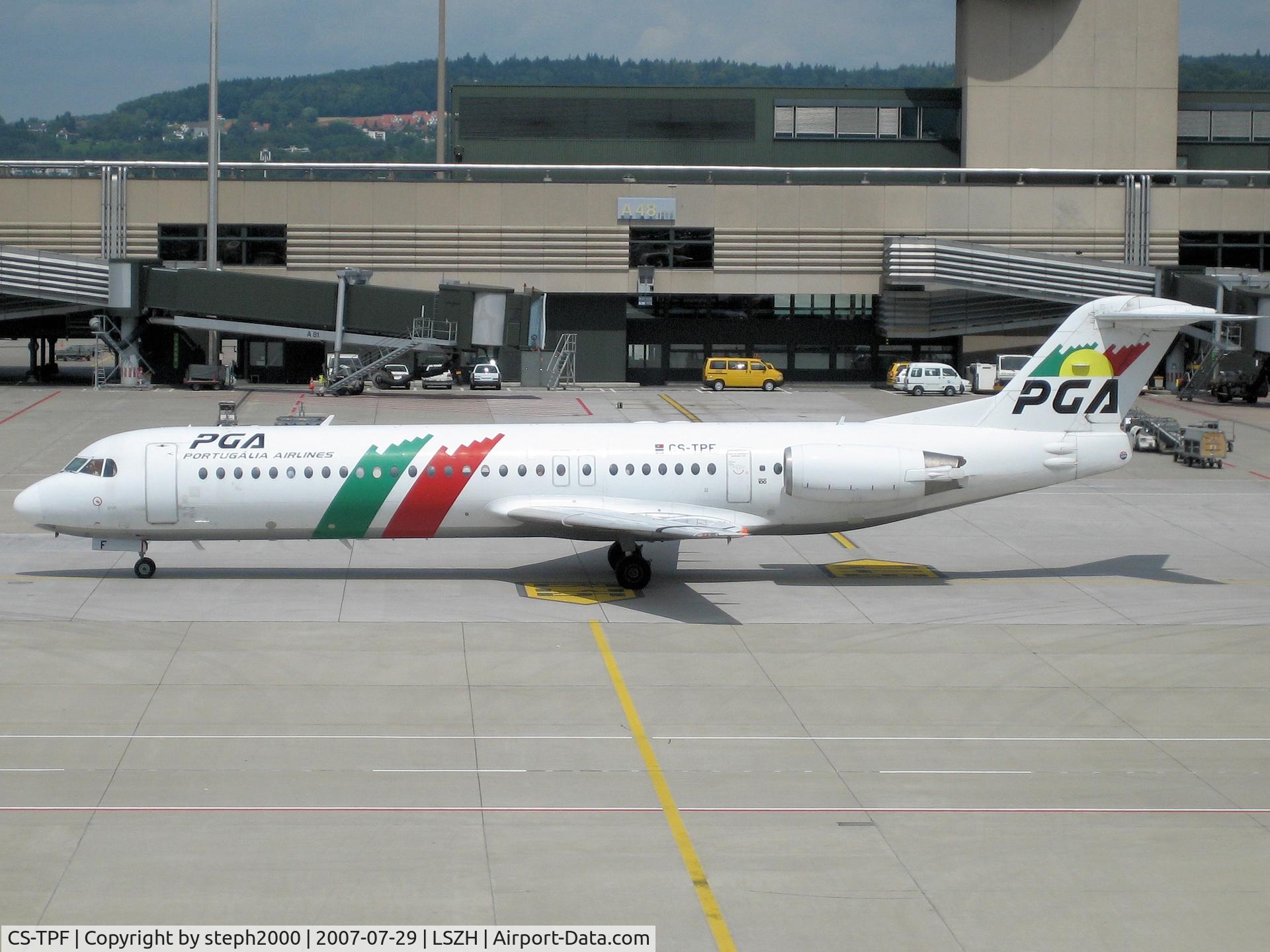 CS-TPF, 1999 Fokker 100 (F-28-0100) C/N 11258, -