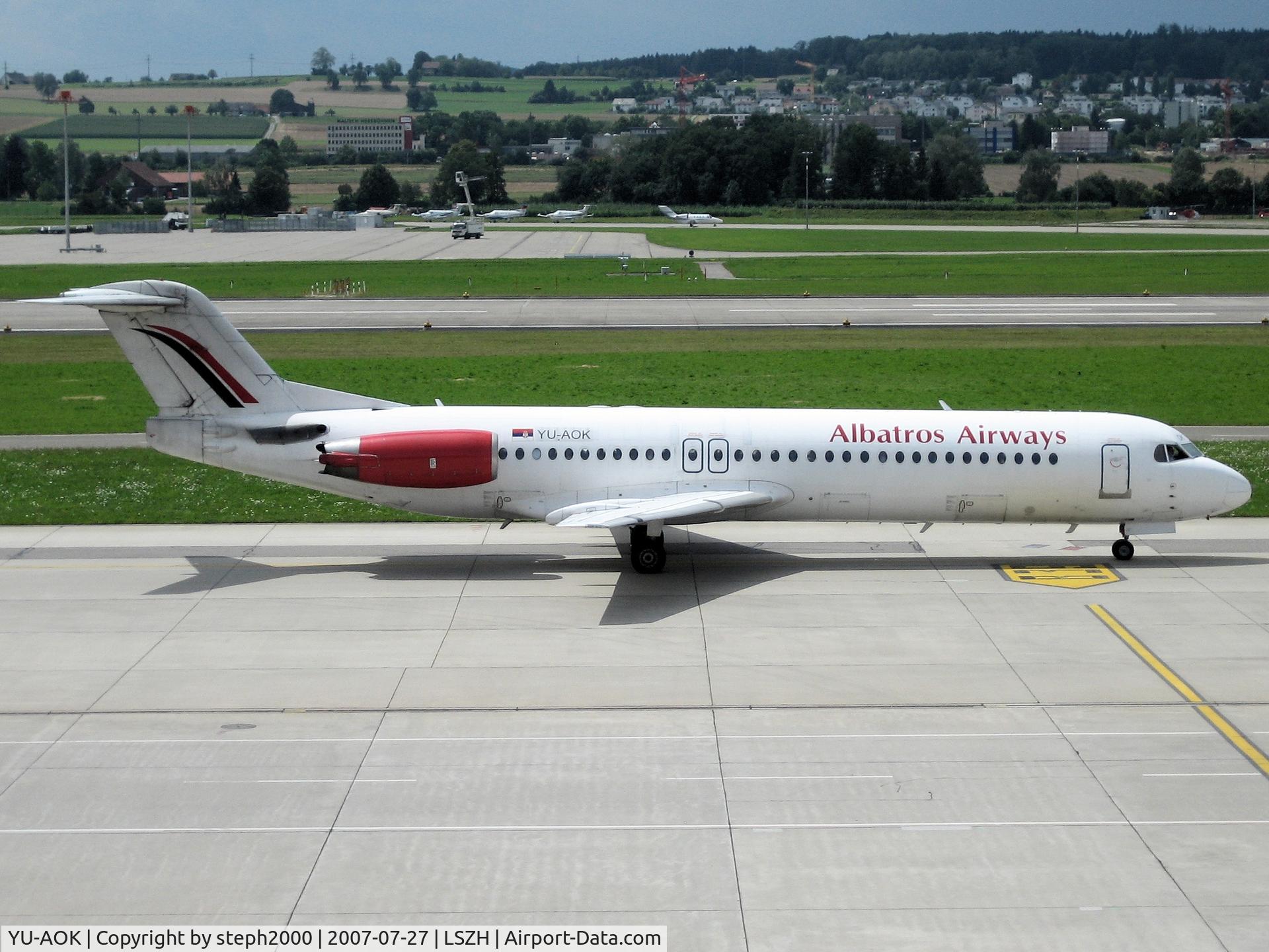YU-AOK, 1989 Fokker 100 (F-28-0100) C/N 11272, -