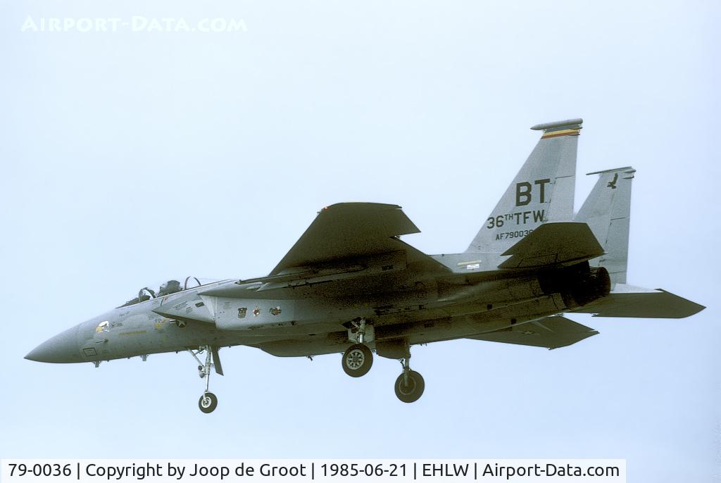 79-0036, 1979 McDonnell Douglas F-15C Eagle C/N 0573/C105, In 1985 this Eagle was the 36 TFW wing commander aircraft.