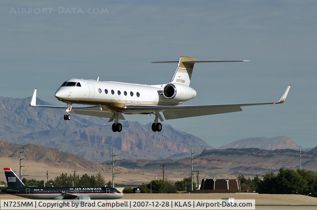N725MM, 2007 Gulfstream Aerospace GV-SP C/N 5161, MGM Mirage - 550 Leasing Co. - Las Vegas, Nevada / 2007 Gulfstream Aerospace GV-SP / My 5300th Upload.
