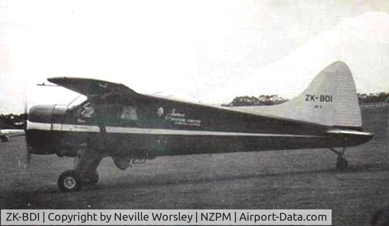 ZK-BDI, 1953 De Havilland Canada DHC-2 Beaver Mk.I C/N 462, At Palmerston North 1956