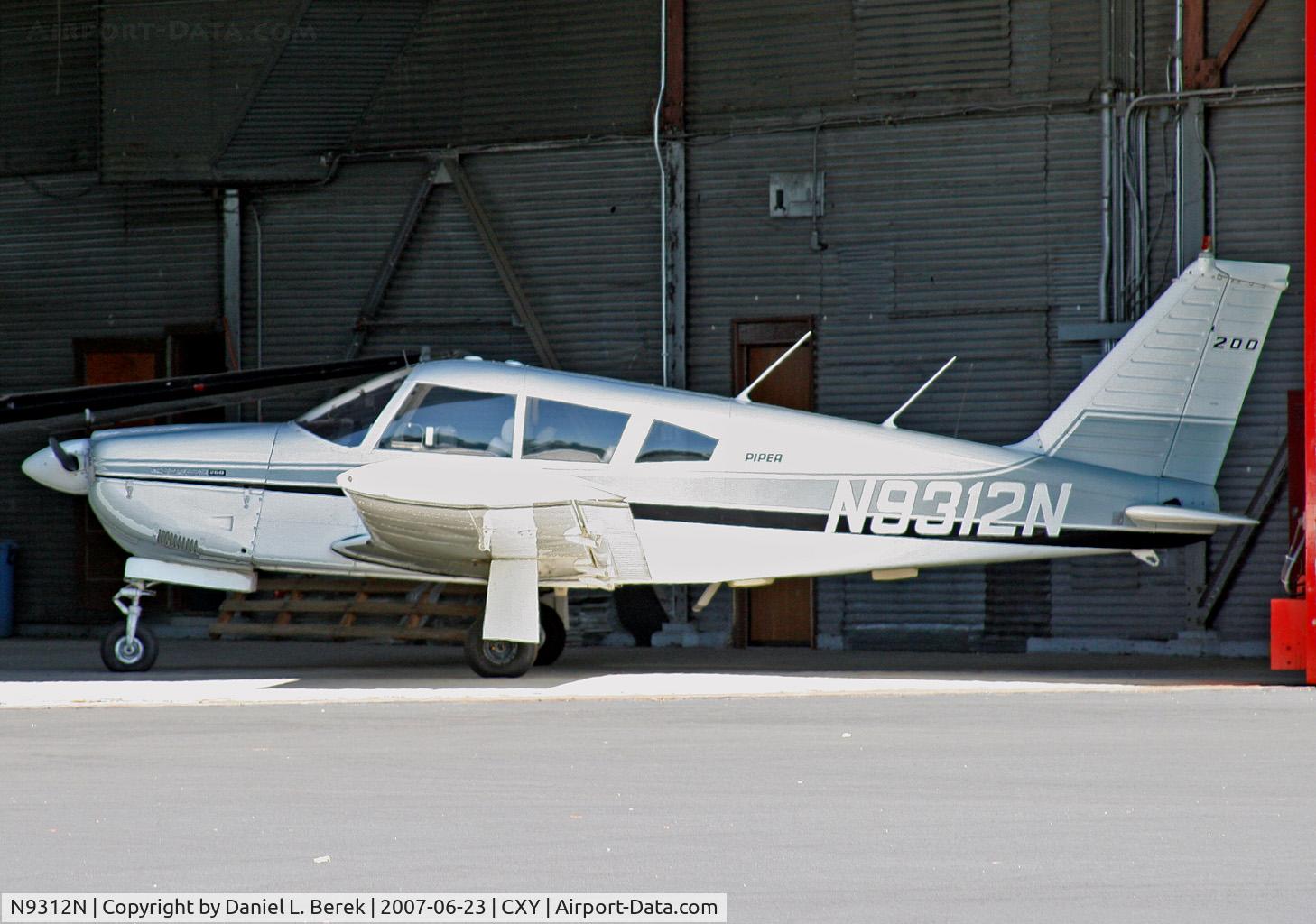 N9312N, 1969 Piper PA-28R-200 C/N 28R-35012, Found this spiffy 1969 Arrow playing hard-to-find at CXY.