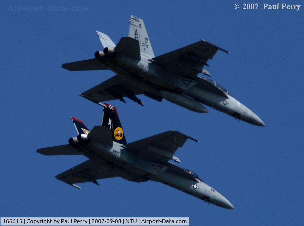 166615, Boeing F/A-18F Super Hornet C/N F108, Two squadrons, one element