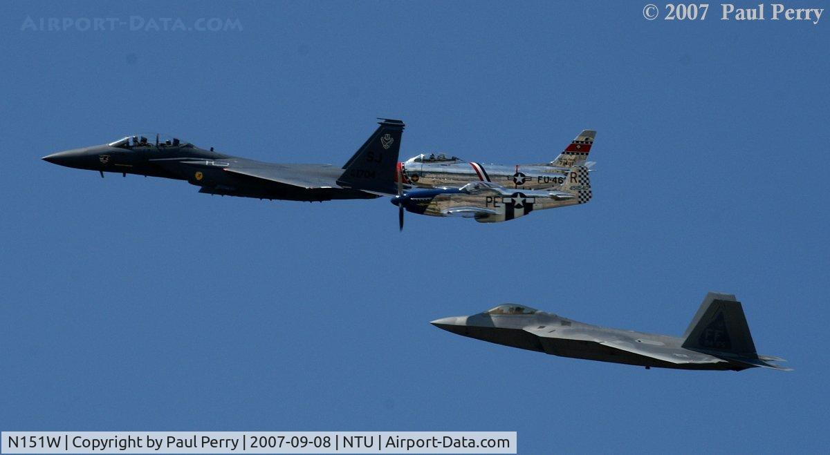 N151W, 1945 North American F-51D Mustang C/N 124-48293, The Pony, in her THIRD formation of the day.  Busy mare
