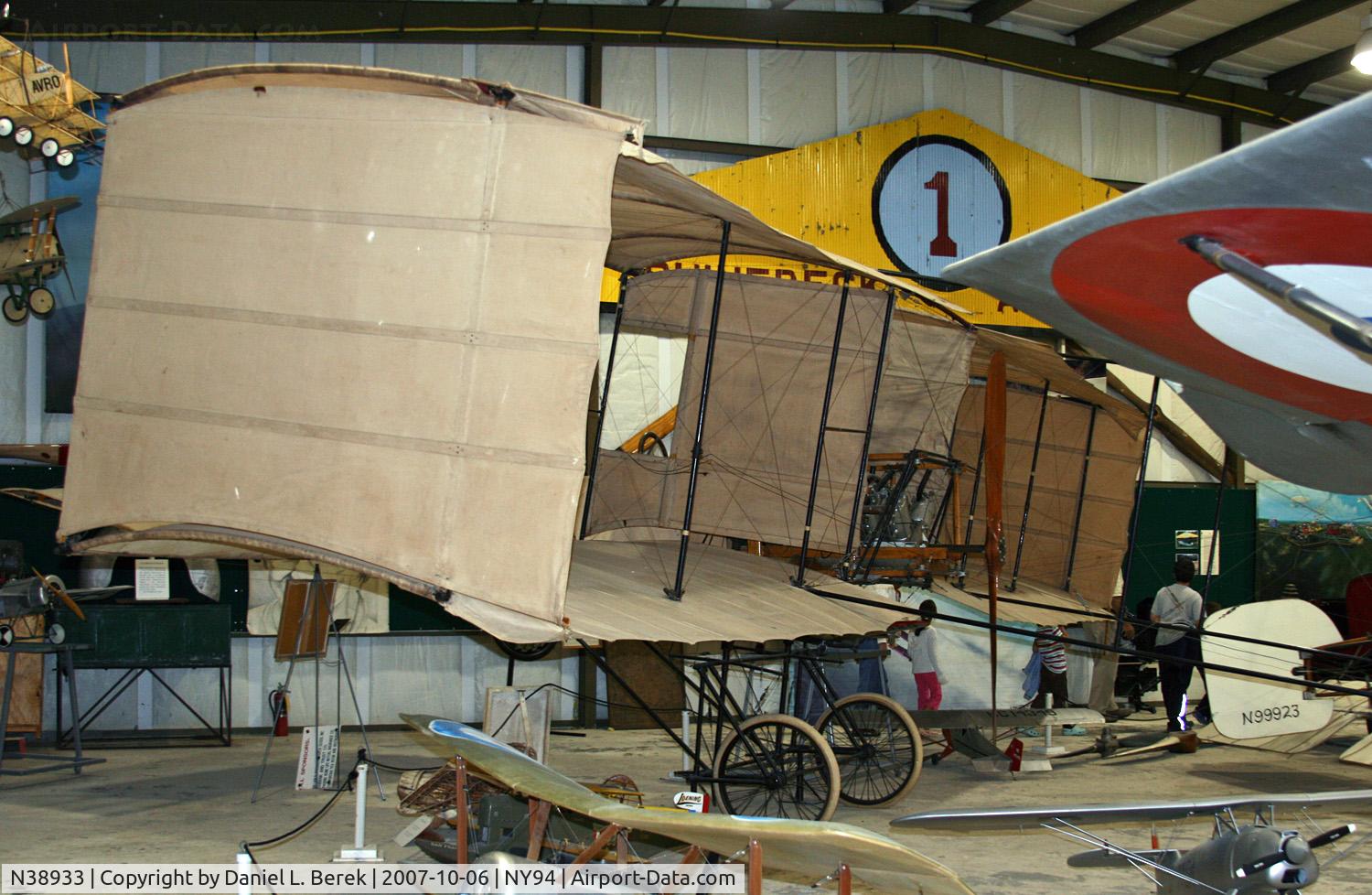 N38933, 1973 Renik VOISIN C/N 1, This Voisin aircraft, built in Easton, PA, in 1909, incorporated some new ideas not in the original.  It was restored in 1973.