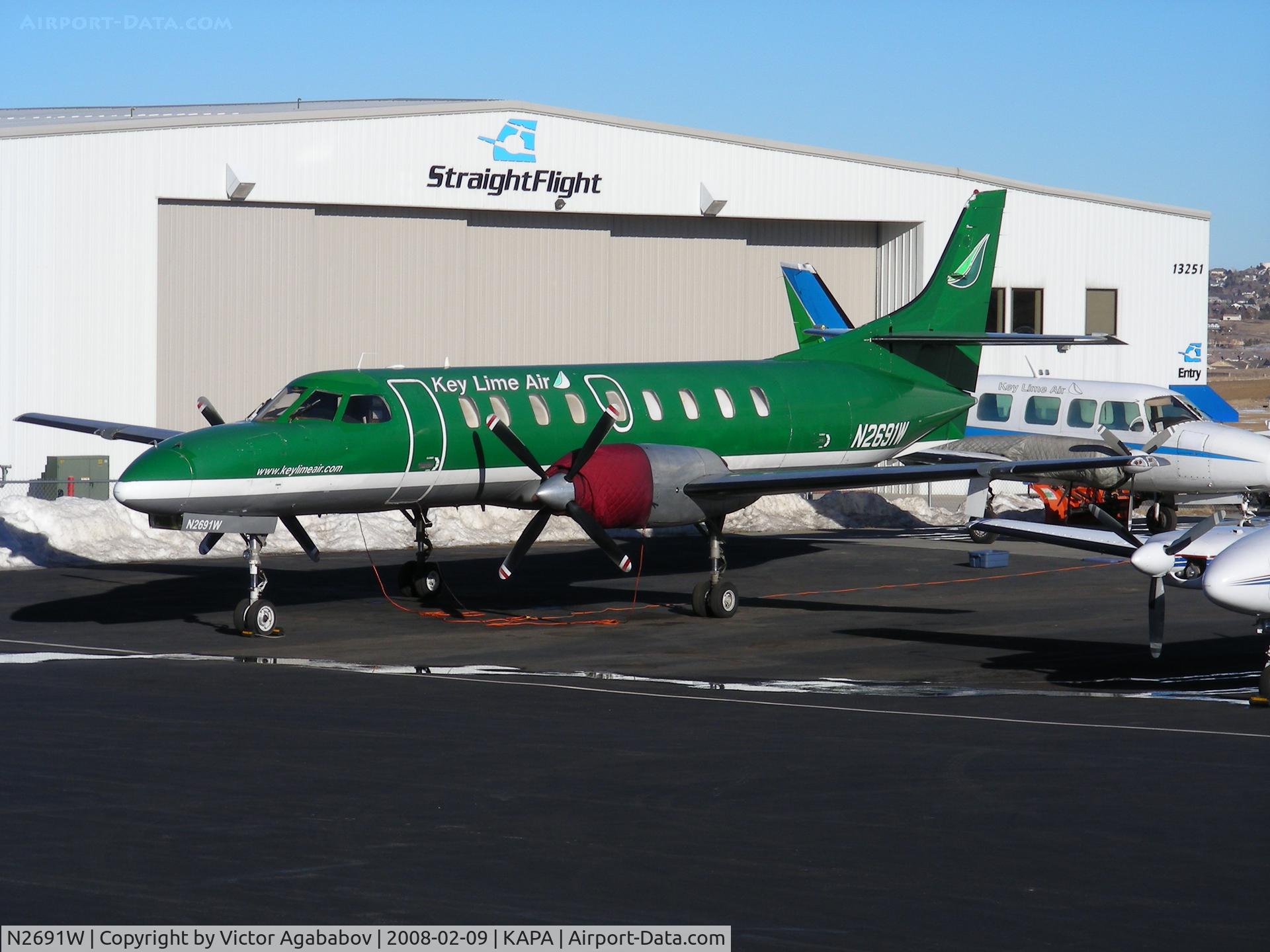 N2691W, 1986 Fairchild SA-227AC Metro III C/N AC-655B, At Key Lime Air hangar at KAPA