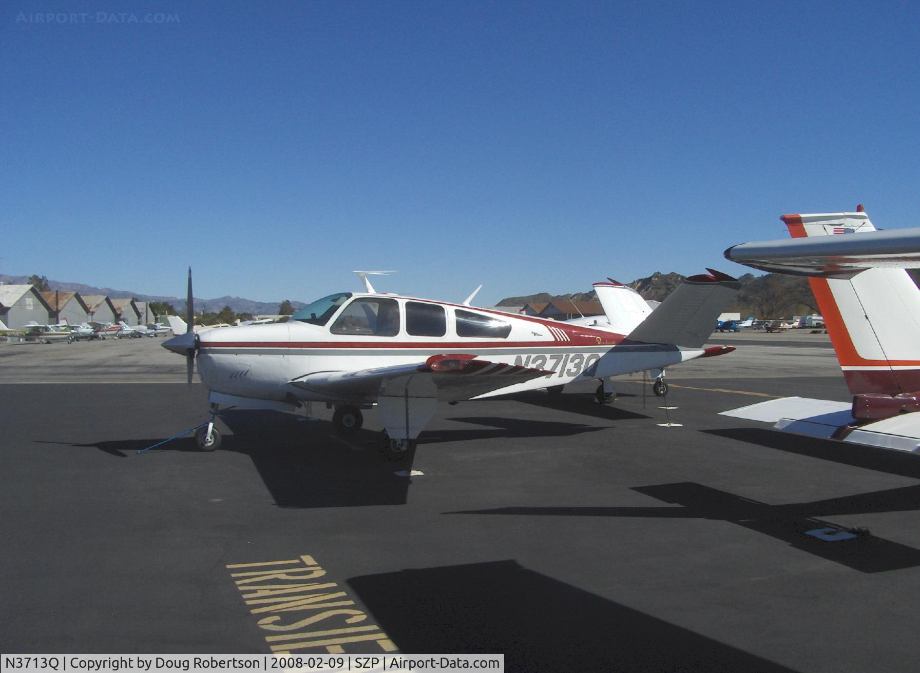 N3713Q, 1966 Beech V35 Bonanza C/N D-8370, 1966 Beech V35 BONANZA, Continental IO-520-B 285 Hp