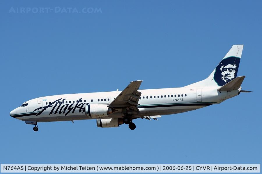 N764AS, 1992 Boeing 737-4Q8 C/N 25101, Alaska Airlines