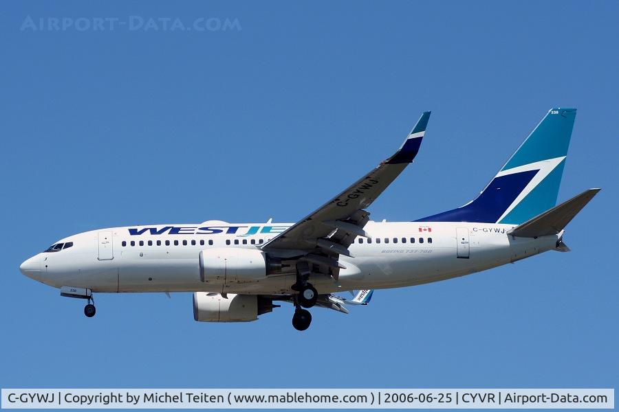C-GYWJ, 2006 Boeing 737-7CT C/N 32772, Westjet