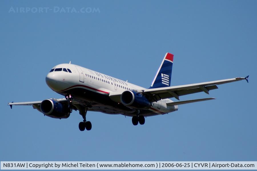 N831AW, 2001 Airbus A319-132 C/N 1576, With the new US Airways livery