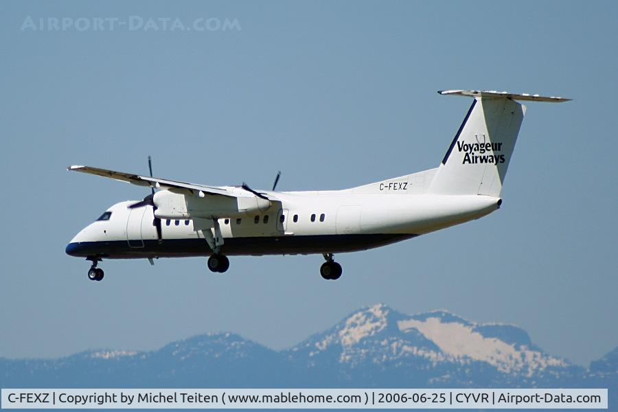C-FEXZ, 1992 De Havilland Canada DHC-8-314 Dash 8 C/N 319, Voyageur Airways landing at Vancouver