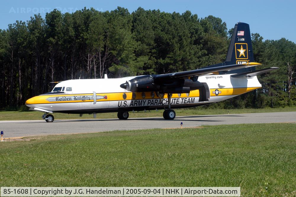 85-1608, 1984 Fokker C-31A (F27-400M) Troopship C/N 10668, C-31A taxiing at Pax River