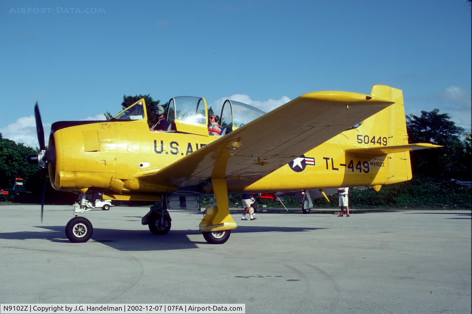 N9102Z, 1951 North American T-28A Trojan C/N 171-7, Hamilton modified T-28A @ Ocean Reef Largo FL