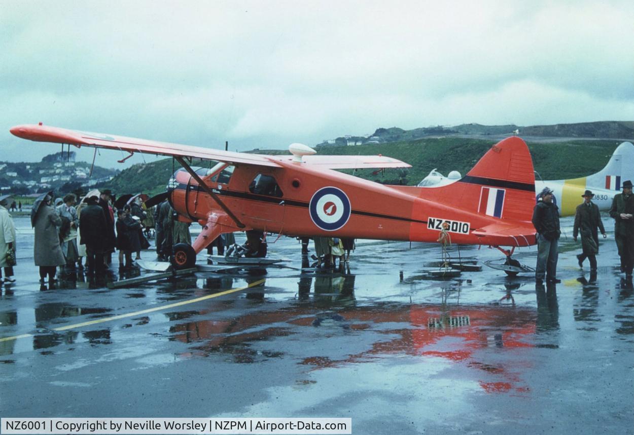 NZ6001, 1956 De Havilland Canada DHC-2 Beaver C/N 911, At Palmerston North 1959