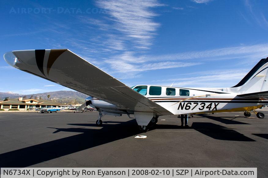 N6734X, 1980 Beech 58 Baron C/N TH-1116, Beach 58
