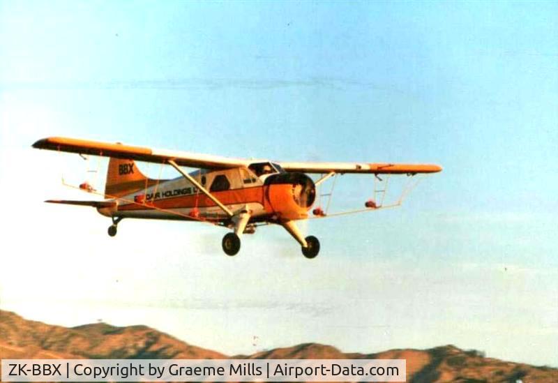 ZK-BBX, De Havilland Canada DHC-2 Beaver Mk.1 C/N 324, Trialling Spraying Gisborne 1986