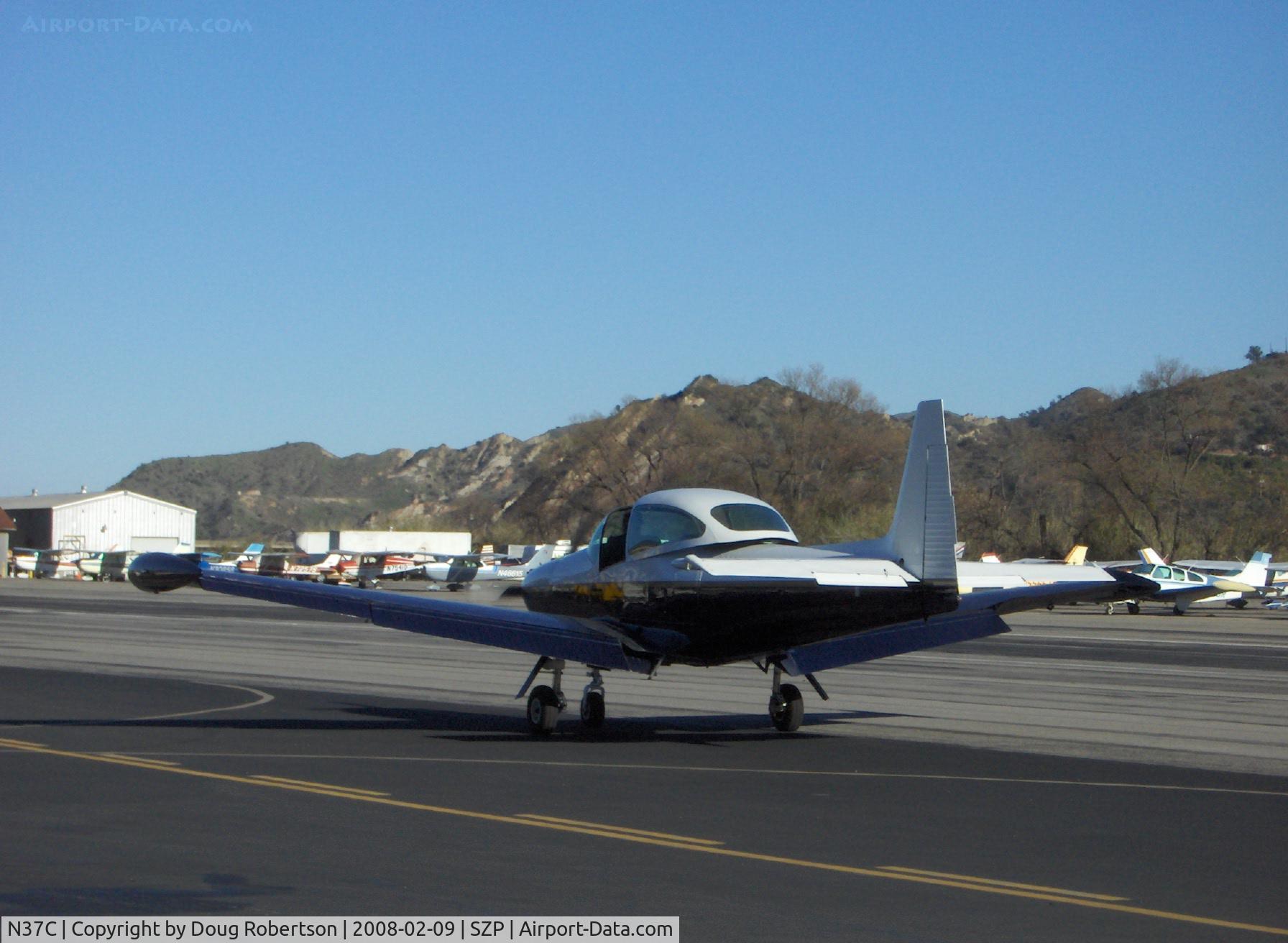 N37C, 1950 Ryan Navion B C/N NAV-4-2184B, 1950 Ryan NAVION B, Continental IO-550 upgrade, taxi to Rwy 22