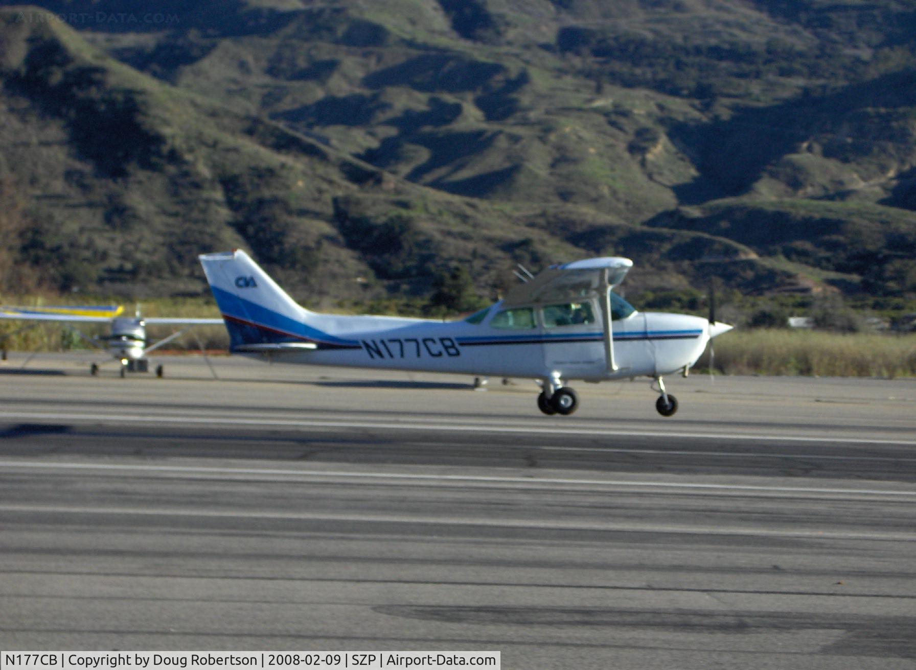 N177CB, 1980 Cessna 172P C/N 172-74204, 1980 Cessna 172P, Lycoming  O-320-H2AD 160 Hp, takeoff Rwy 22