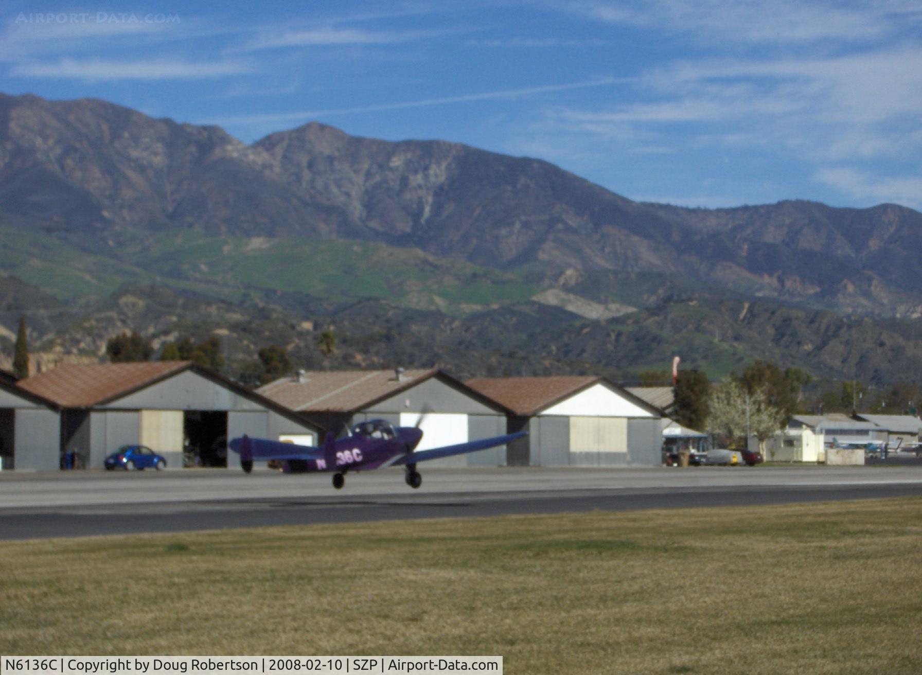 N6136C, 1956 Forney F-1 C/N 5607, 1956 Forney F-1 FORNAIRE AIRCOUPE, Ontinental C90-12 95 Hp for takeoff, Takeoff Rwy 04