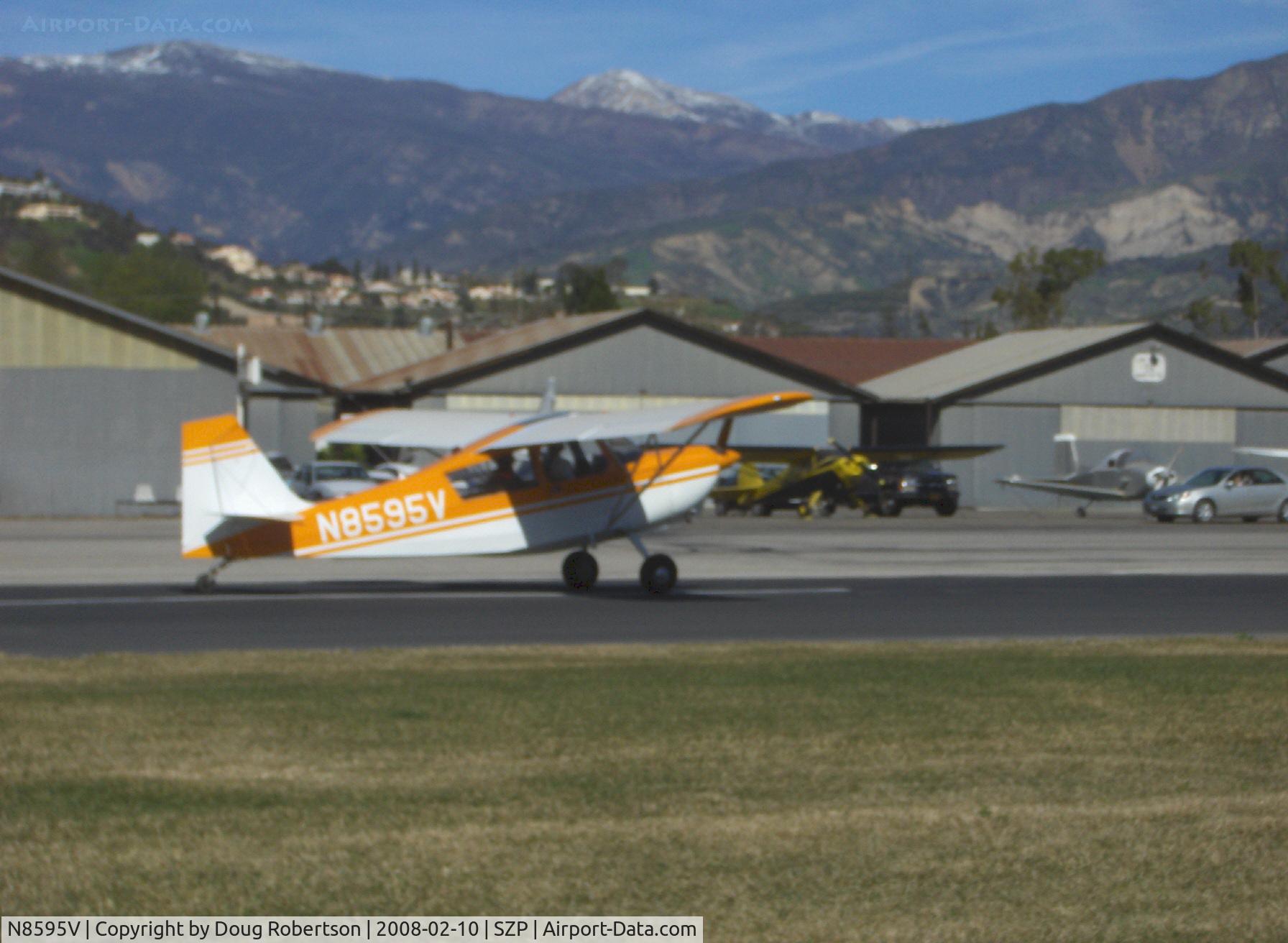 N8595V, 1974 Bellanca 7ECA Citabria C/N 1076-75, 1974 Bellanca 7ECA CITABRIA, Lycoming O-235 115 Hp, landing roll Rwy 04