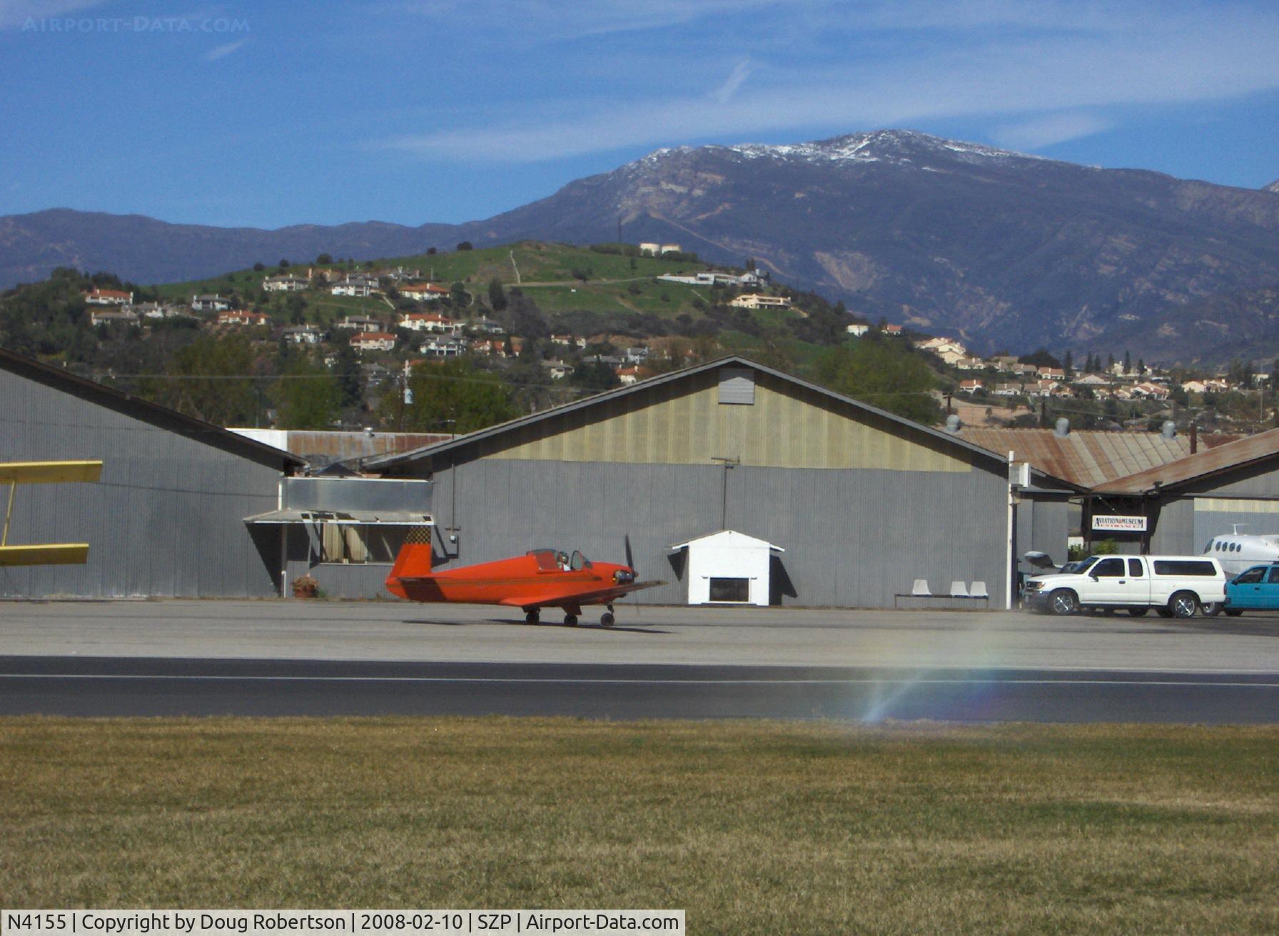 N4155, 1955 Mooney M-18C C/N 321, 1955 Mooney M-18C MITE, Continental A&C75 75 Hp upgrade, taxi back