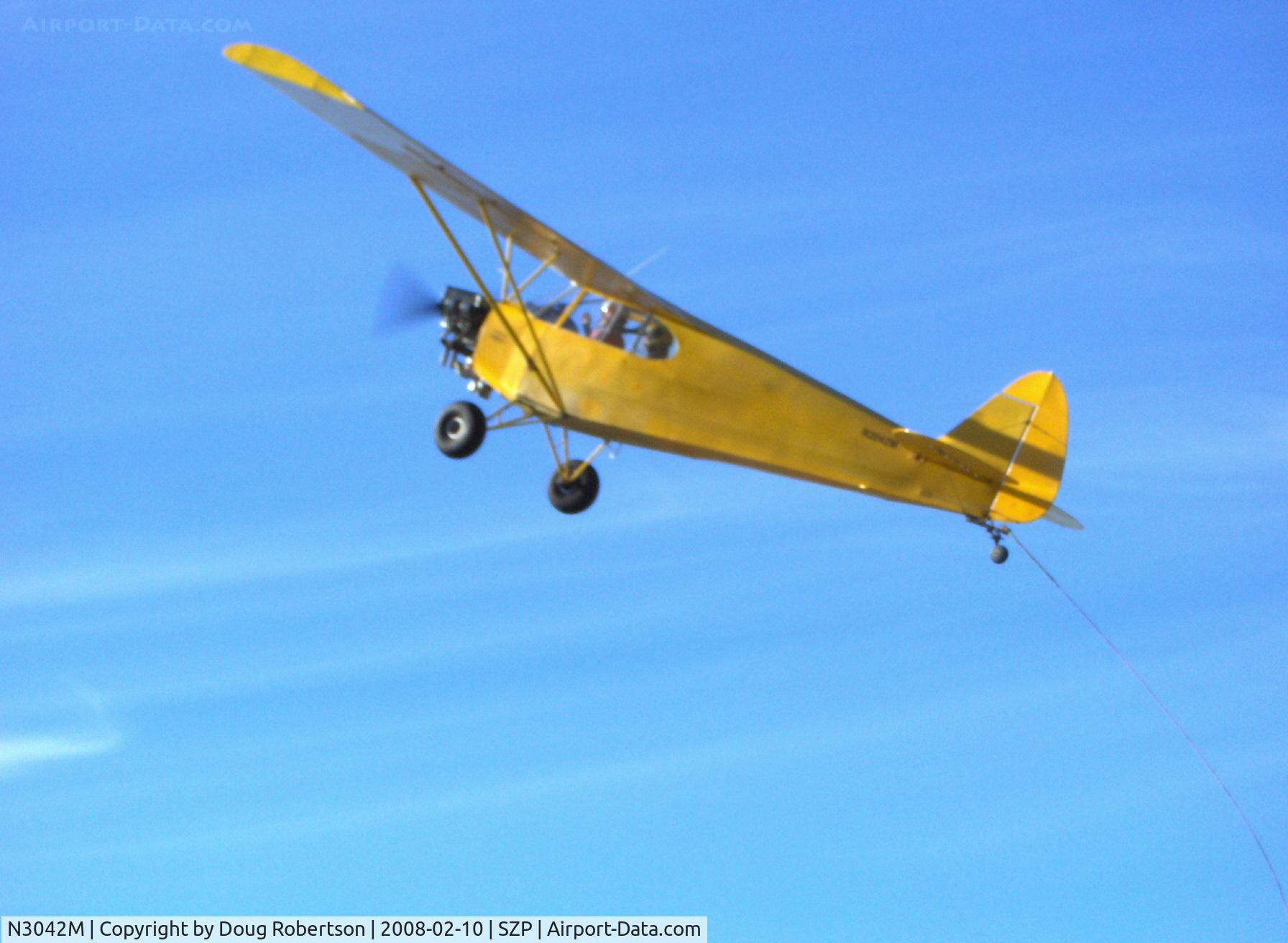 N3042M, 1947 Piper PA-12 Super Cruiser C/N 12-1734, 1947 Piper PA-12 SUPER CRUISER, Lycoming O-360 180 Hp upgrade (field approval), uncowled for cooling,  restricted class, banner tow pickup practice
