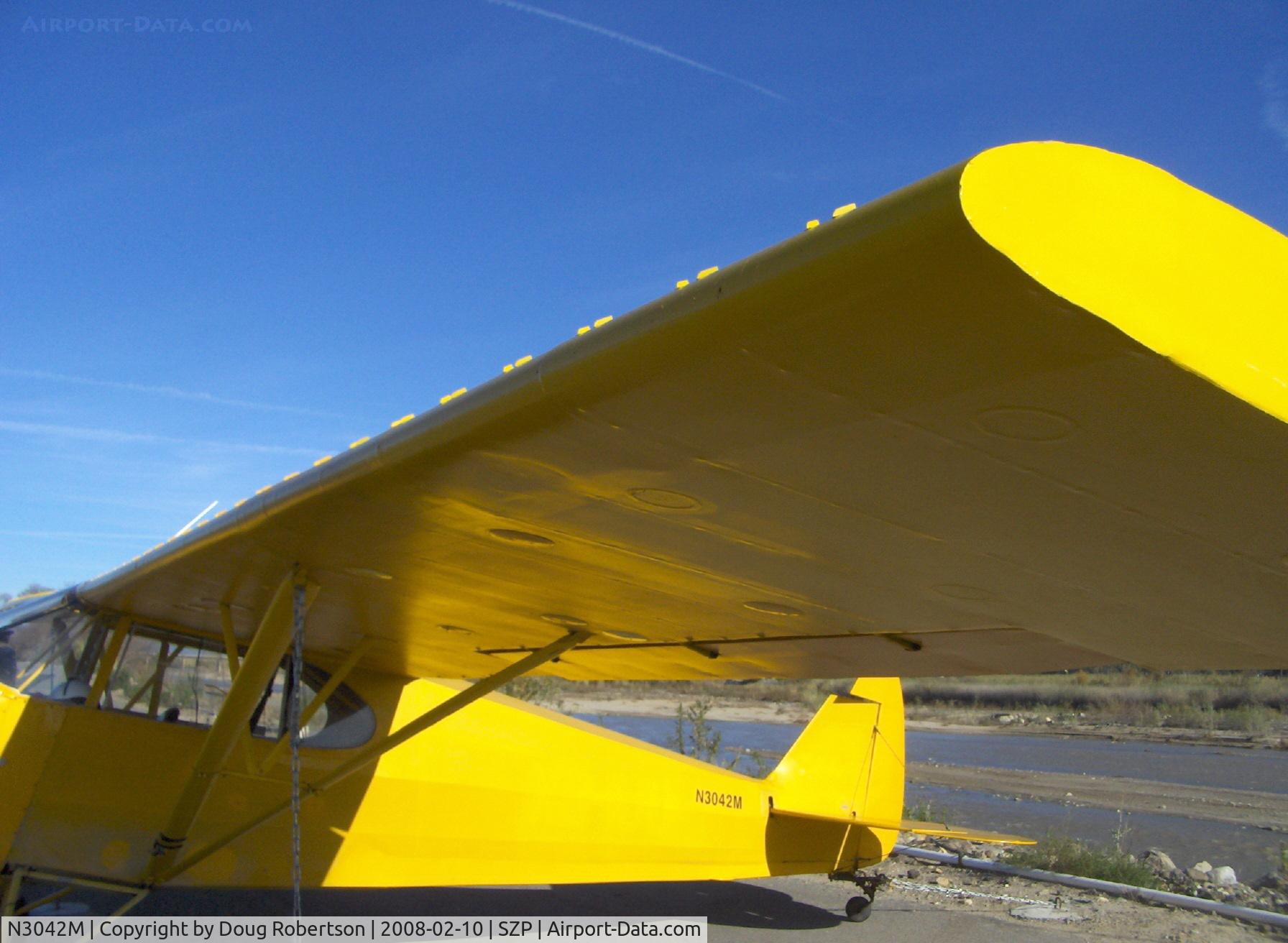 N3042M, 1947 Piper PA-12 Super Cruiser C/N 12-1734, 1947 Piper PA-12 SUPER CRUISER, Lycoming O-360 180 Hp (field approval), operated unclowled, restricted class, wing vortex generators mod on extended length/area square tip high-lift wings
