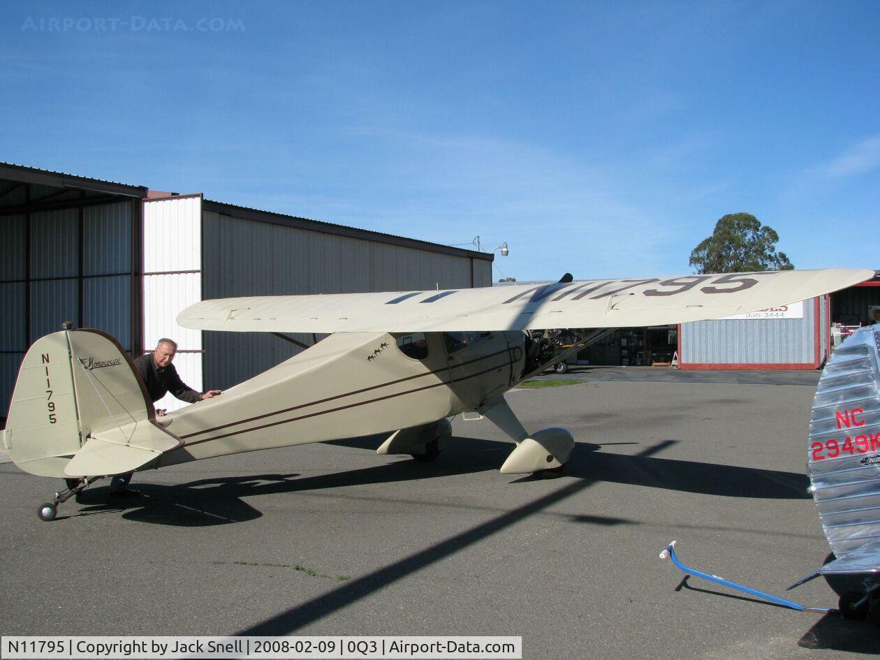 N11795, 1937 Monocoupe 90A C/N A-719, Taken at the Schellville Antique Aerodrome Display Weekend
