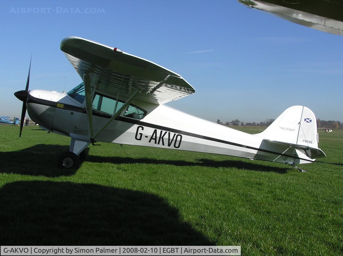 G-AKVO, 1946 Taylorcraft BC-12D Twosome C/N 9845, Seen at the Valentines Fly-In at Turweston