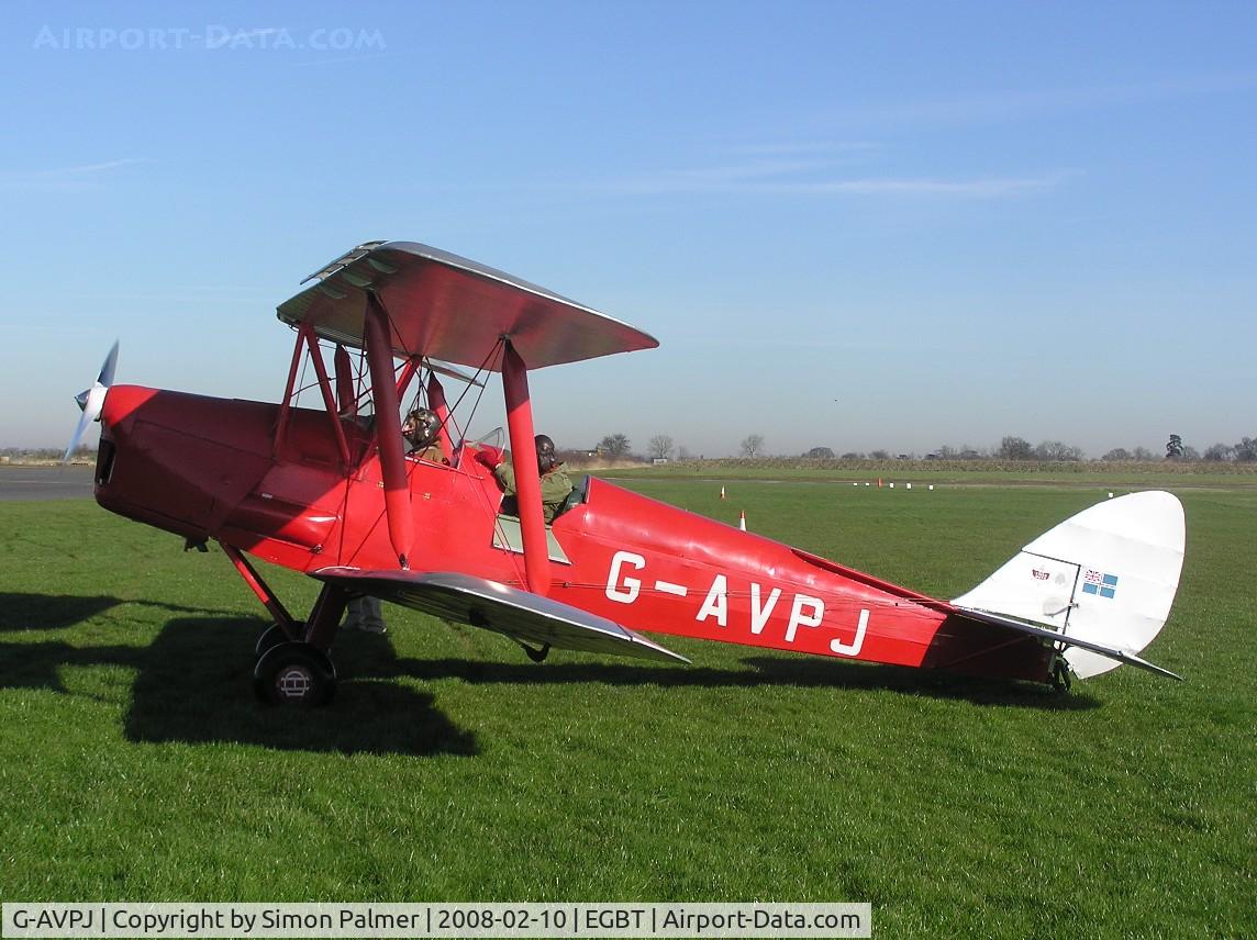 G-AVPJ, 1943 De Havilland DH-82A Tiger Moth II C/N 86326, Seen at the Valentines Fly-In at Turweston
