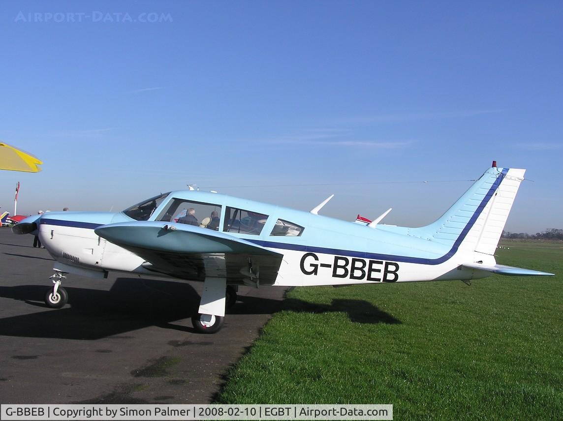 G-BBEB, 1973 Piper PA-28R-200-2 Cherokee Arrow II C/N 28R-7335292, Seen at the Valentines Fly-In at Turweston