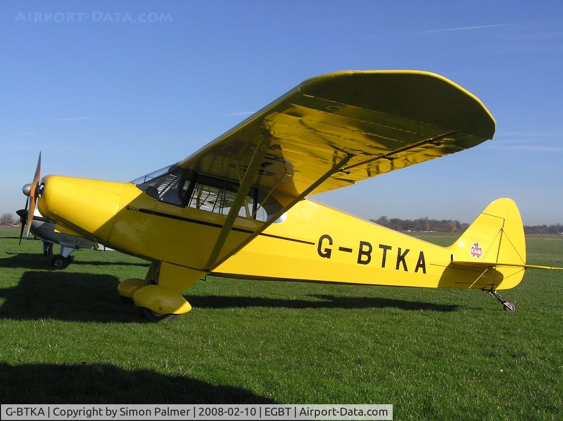 G-BTKA, 1941 Piper J5A Cub Cruiser C/N 5954, Seen at the Valentines Fly-In at Turweston