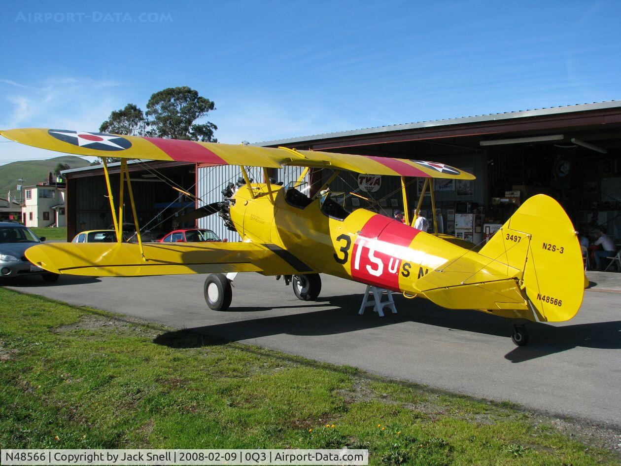 N48566, 1941 Boeing E75 C/N 75-1497, Taken at the Schellville Antique Aerodrome Display Weekend