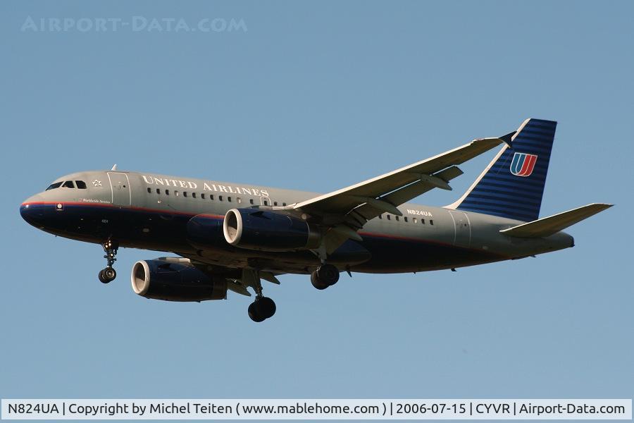 N824UA, 1999 Airbus A319-131 C/N 965, United Airlines
