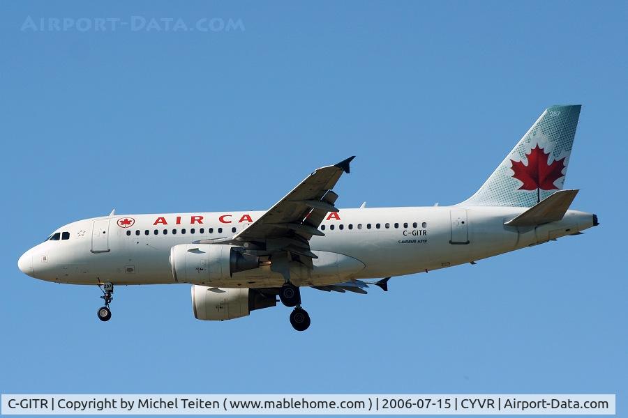 C-GITR, 2001 Airbus A319-112 C/N 1577, Air Canada